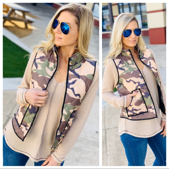 Infinity Raine Jackets & Blazers - LAST ONE! Camo Puffer Vest